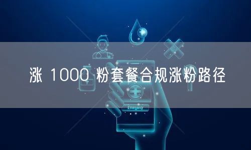 涨 1000 粉套餐合规涨粉路径